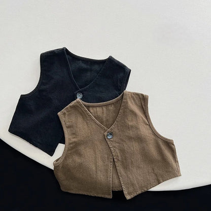 1-Button Open Vest