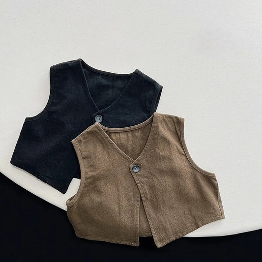 1-Button Open Vest