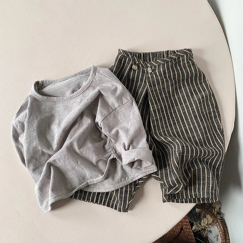 Linen Striped Pants