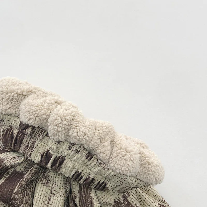 Corduroy Winter Print ButterMilk Pants