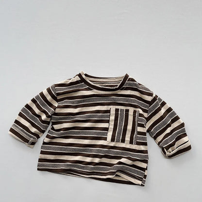 Striped Pocket Long Sleeve Shirt