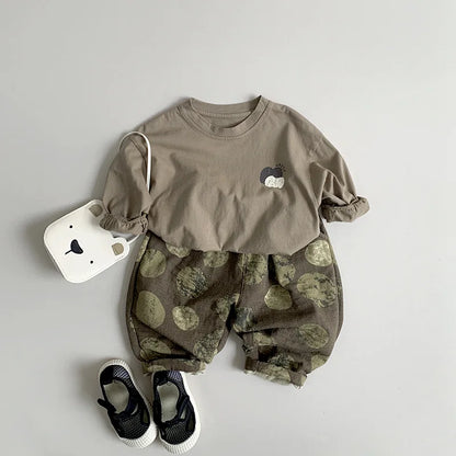 Vintage Cotton Print Pants