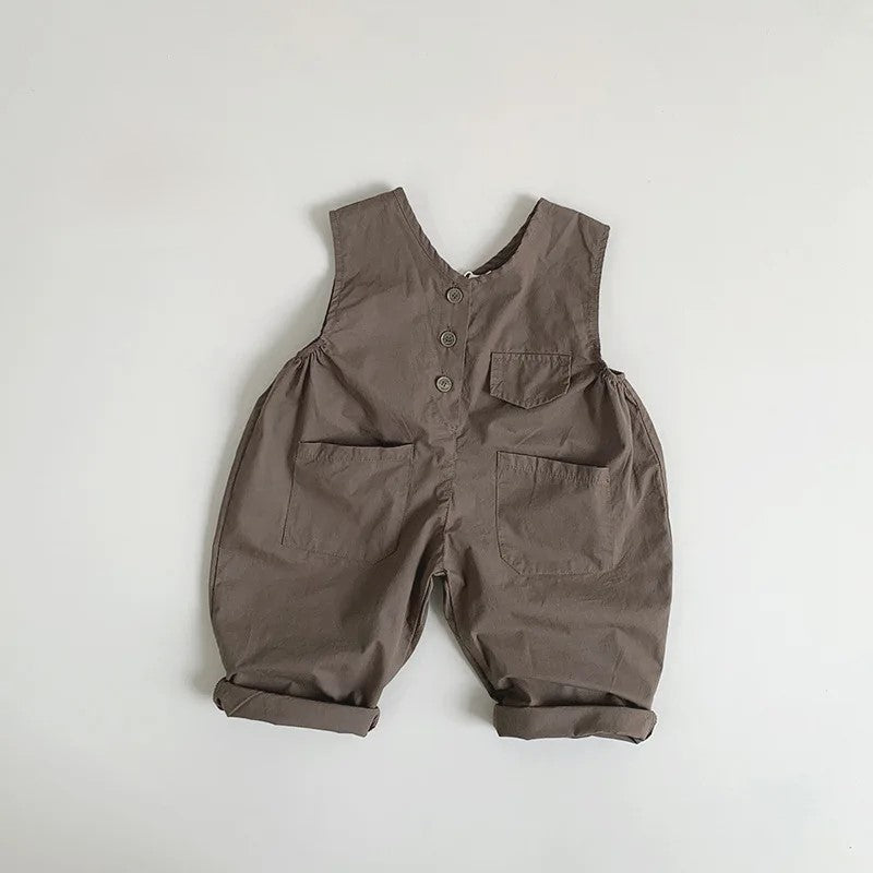 Button Front Overalls