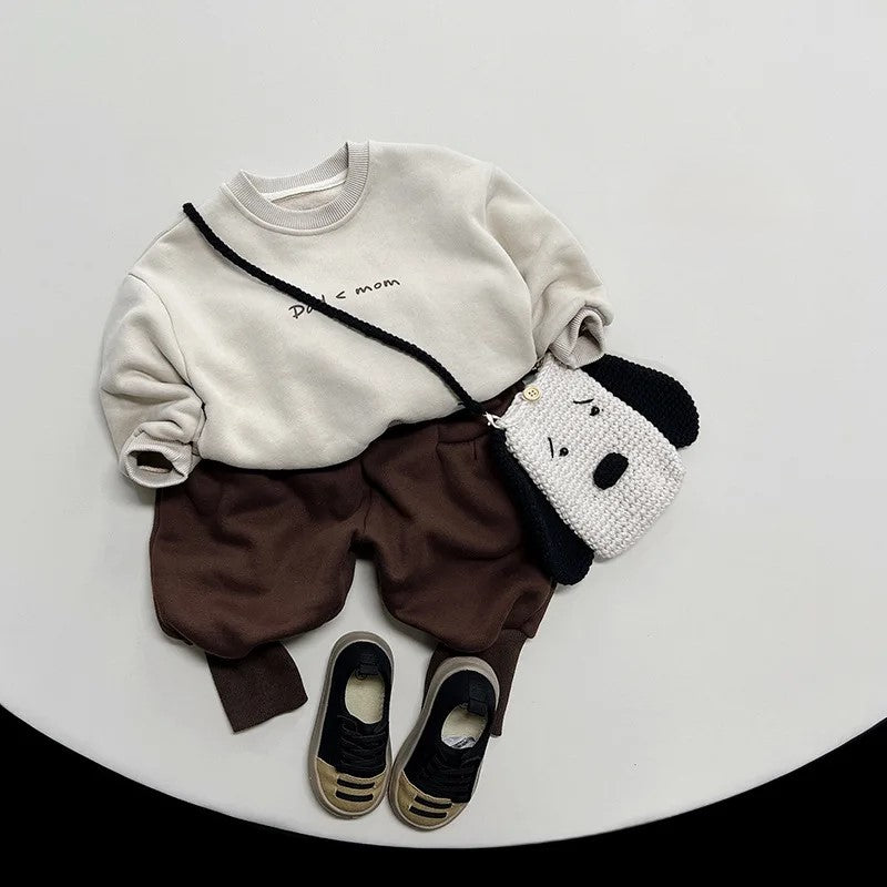 Dad < Mom Fleece Sweatshirt