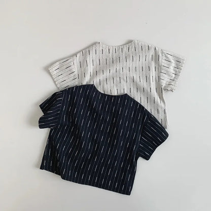 Cotton Striped Pocket T-Shirt