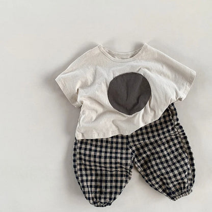 Cotton Circle Patched T-Shirt