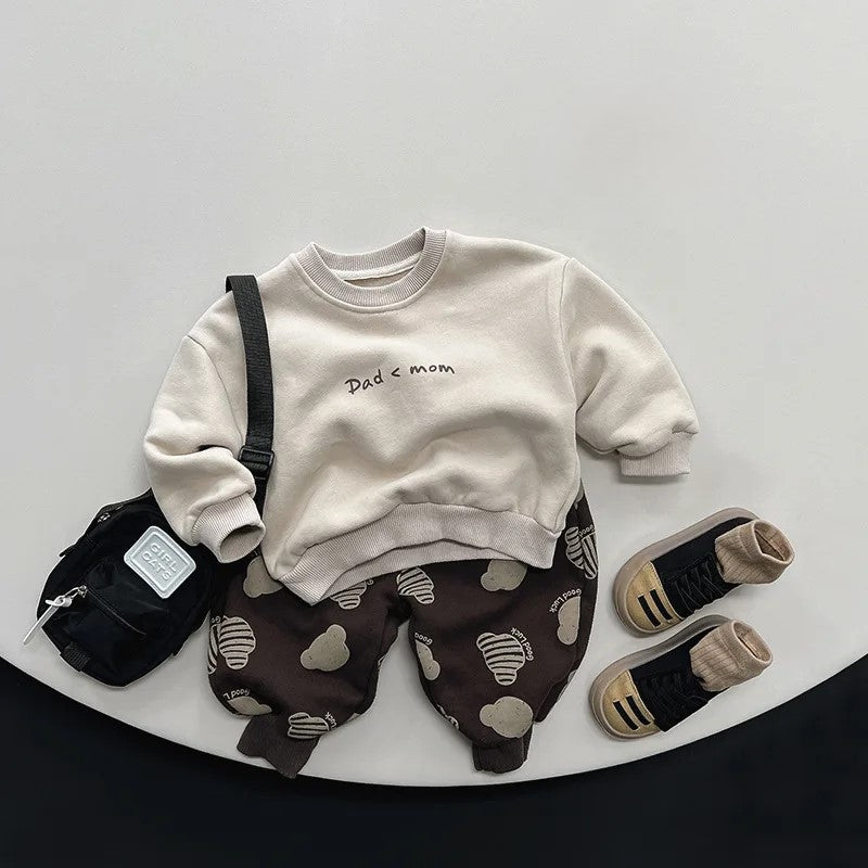 Dad < Mom Fleece Sweatshirt