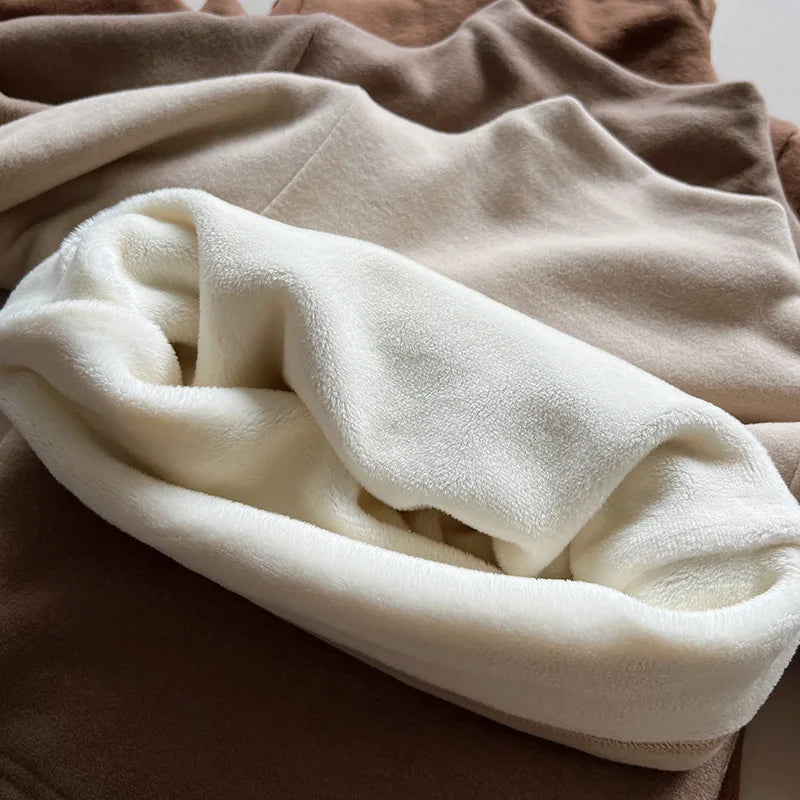 Winter Fleece Turtleneck Top