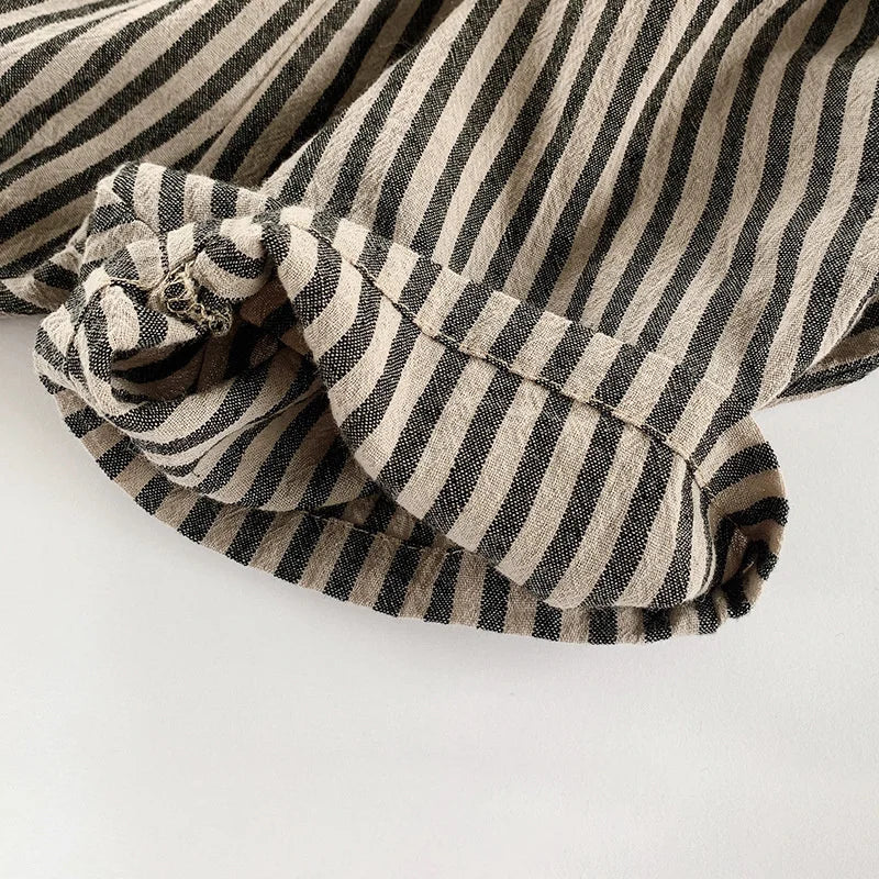 Linen Striped Shorts