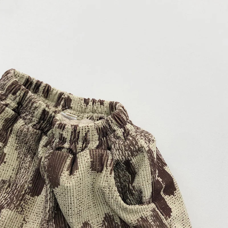 Corduroy Winter Print ButterMilk Pants