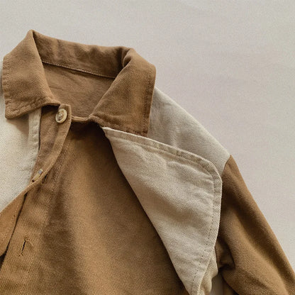Oversized Caramel Button Top
