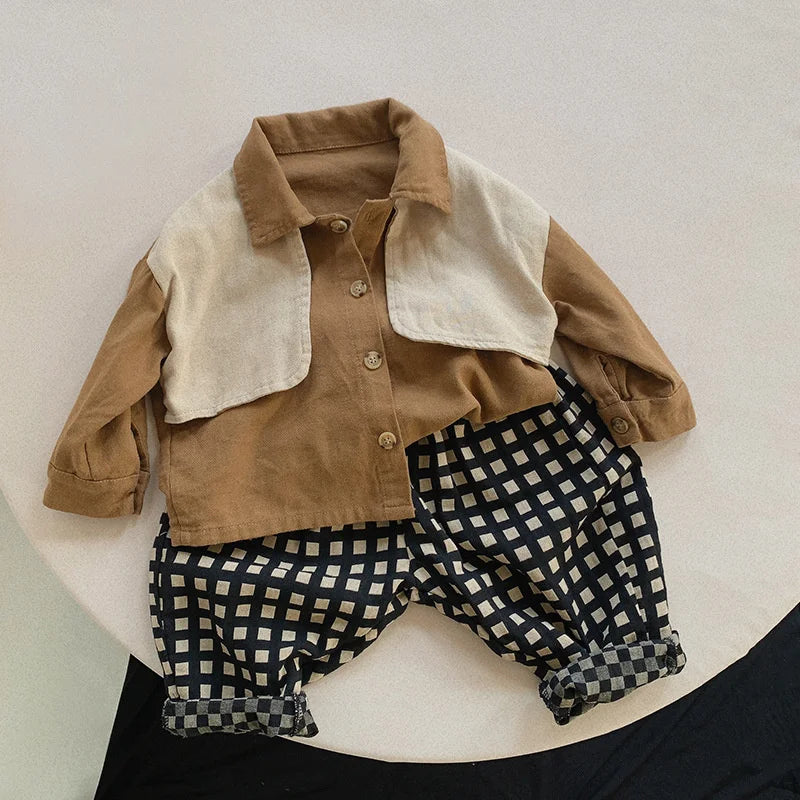 Oversized Caramel Button Top