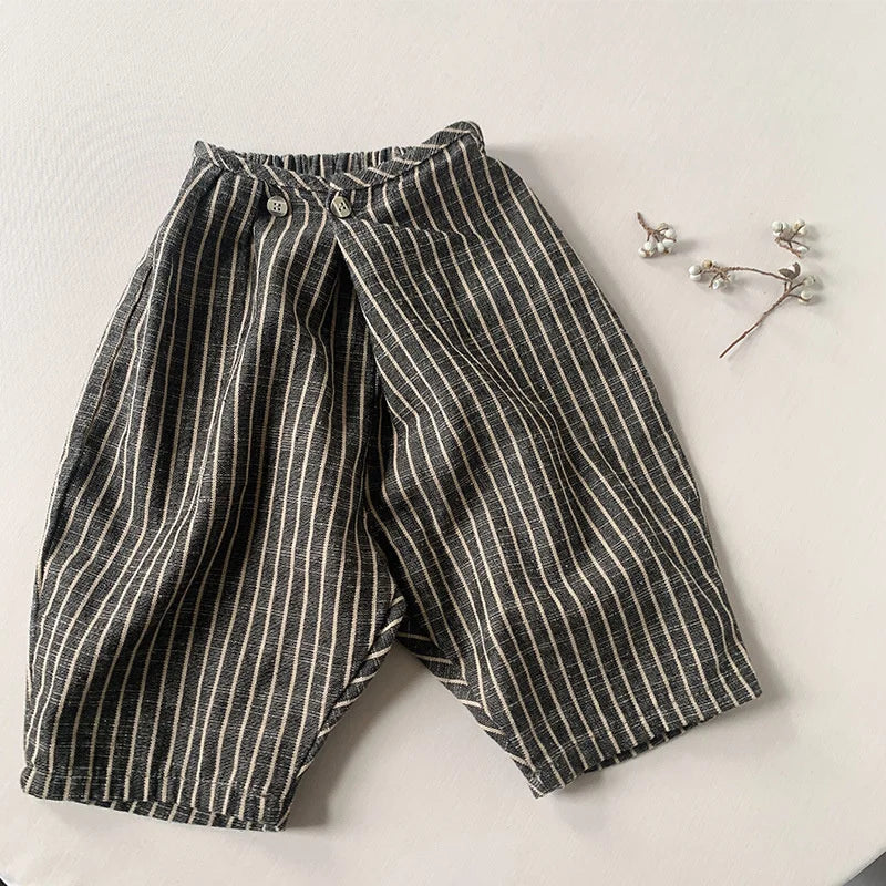 Linen Striped Pants