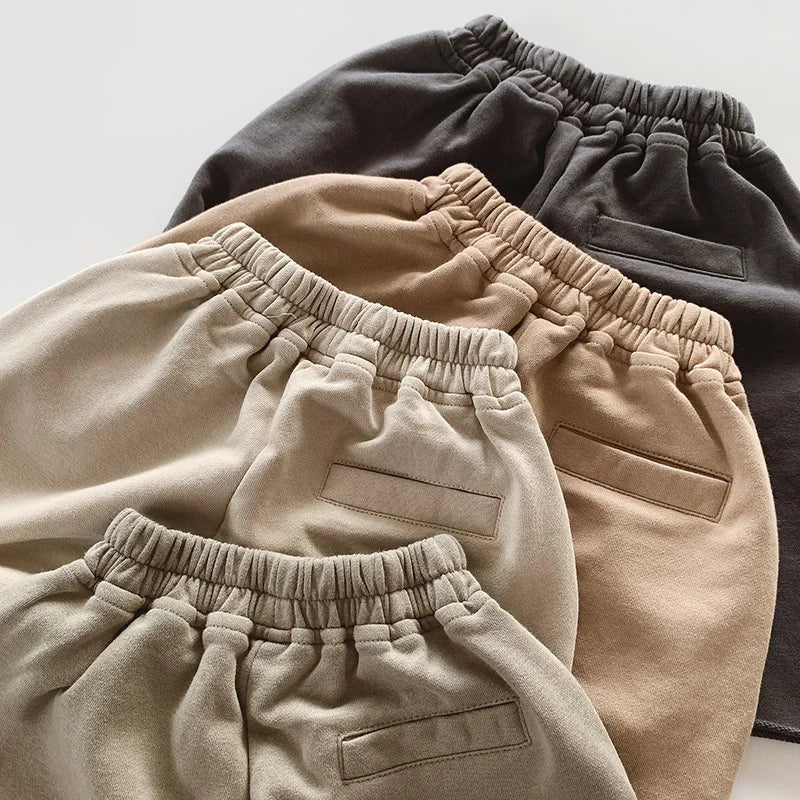 Cotton Solid Long Shorts