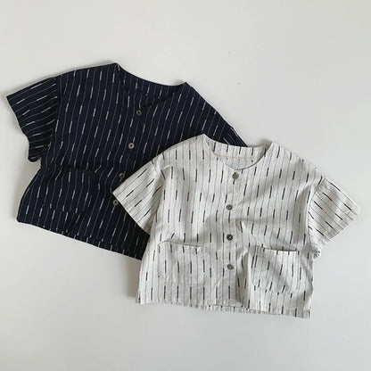 Cotton Striped Pocket T-Shirt