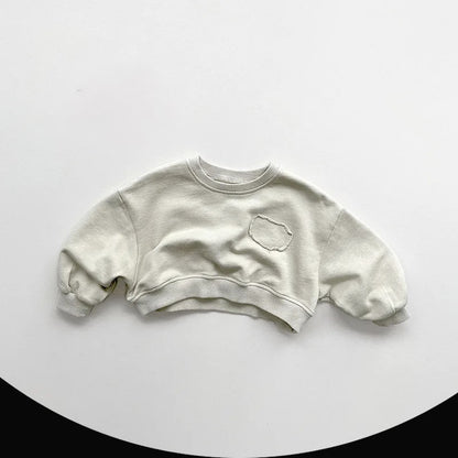 Drop Shoulder Cropped Crewneck Sweatshirt