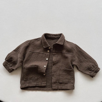 Crinkle Cotton Button Shirt