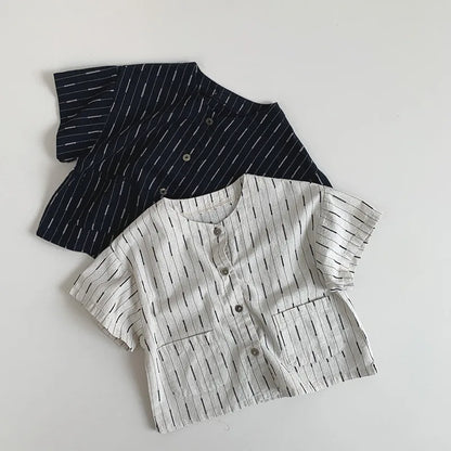 Cotton Striped Pocket T-Shirt