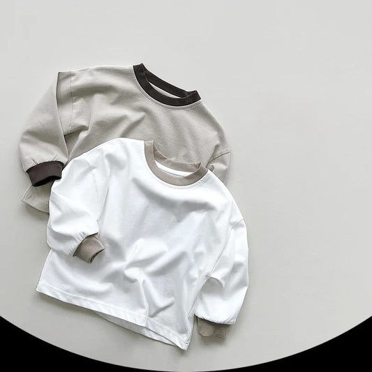 Soft Cotton Crew Neck Solid Top