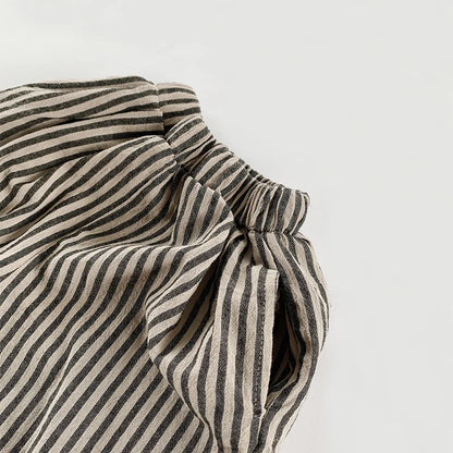 Linen Striped Shorts