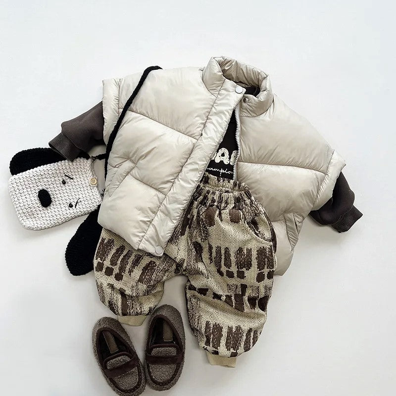 Corduroy Winter Print ButterMilk Pants