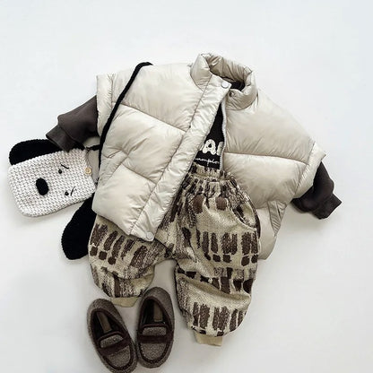 Corduroy Winter Print ButterMilk Pants