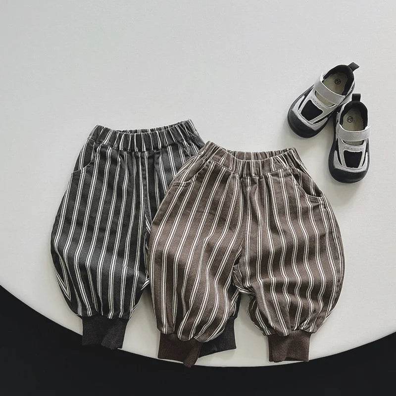 Thick Cotton Stripped Pants