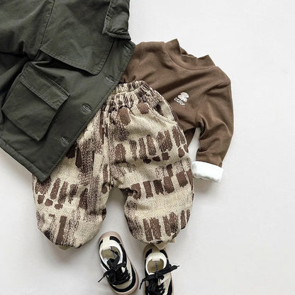 Corduroy Winter Print ButterMilk Pants